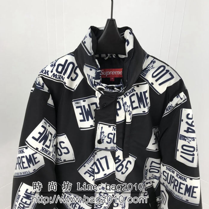 SUPREME 18Aw SuP車牌 麵包羽絨服 超級厚重 防風斜紋純棉 羽絨服 男女同款 ydi2563